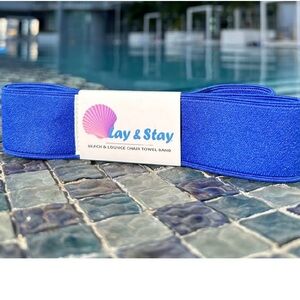 Lay & Stay Blue Lounge Chair Towel Band